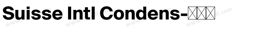 Suisse Intl Condens字体转换